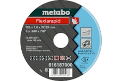 Metabo Flexiarapid 125x1,0x22,23 InoxTrennscheibegerade AusführungZubehörbild