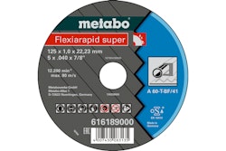 Metabo Flexiarapid super 125x1,0x22,23 StahlTrennscheibegerade Ausführung