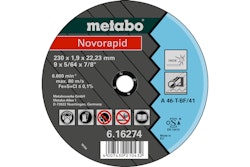 Metabo Novorapid 230 x 1,9 x 22,23 mmInoxTrennscheibegerade Ausführung