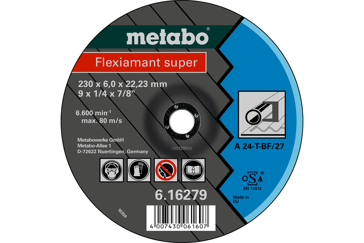Metabo Flexiamant super 125x6,0x22,23 StahlSchruppscheibegekröpfte Ausführung