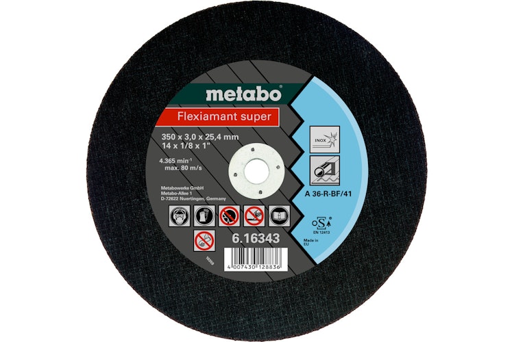 Metabo Flexiamant super 350x3,0x25,4 Inox Trennscheibe gerade Ausführung