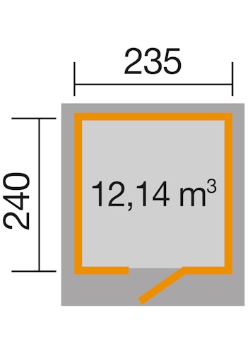 Weka Gartenhaus Designhaus wekaLine 171 mit extra hoher Tür - 28 mm Bild