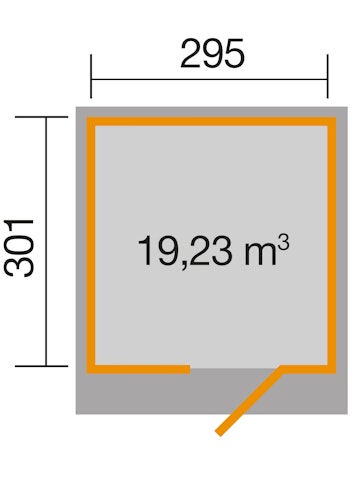 Weka Gartenhaus Designhaus wekaLine 171 mit extra hoher Tür - 28 mm Bild