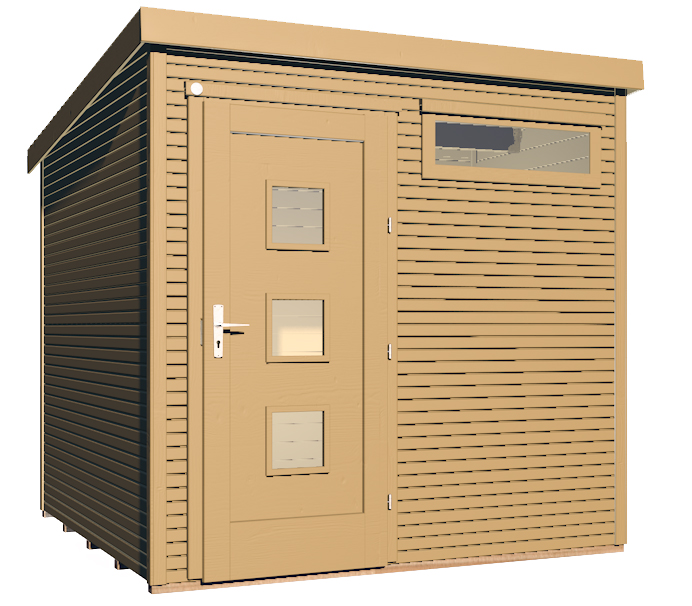 Vorschaubild Galerie Weka Gartenhaus Designhaus wekaLine 171 mit extra hoher Tür - 28 mm