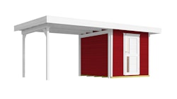 Weka Gartenhaus Designhaus 172 B mit Design-Einzeltüre und Anbau (295 cm)