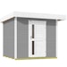 Weka Gartenhaus Designhaus 172 mit Vordach (50 cm) und Design-EinzeltüreBild