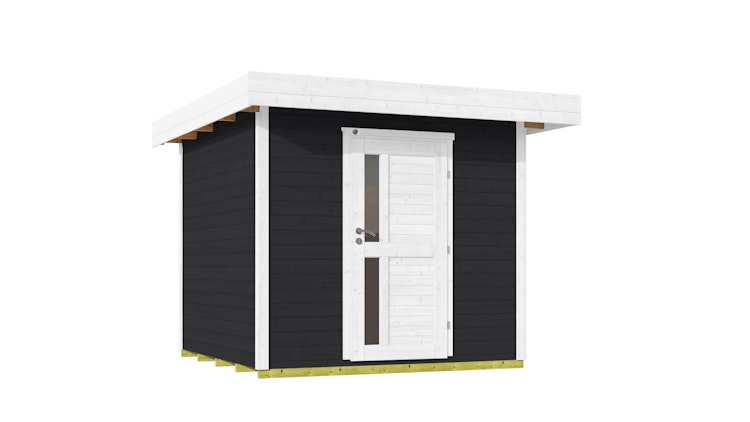 Weka Gartenhaus Designhaus 172 mit Vordach (50 cm) und Design-Einzeltüre