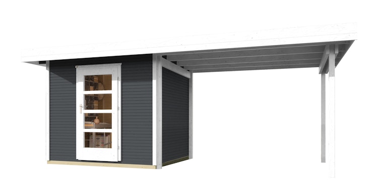 Weka Gartenhaus Designhaus wekaLine 172 B mit Anbau (295 cm)