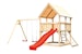 Akubi Kinderspielturm Luis mit Doppelschaukel, Netzrampe und WellenrutscheBild