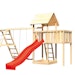 Akubi Kinderspielturm Lotti mit Satteldach inkl. Wellenrutsche, Doppelschaukelanbau, Klettergerüst und AnbauplattformBild