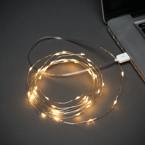 Konstsmide Weihnachtsbeleuchtung  Micro LED Lichterkette Bernstein