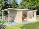 Palmako Gartenhaus Ella 13,1 m² Zweiraumhaus inkl. 3,9 m² Anbau - 28 mm