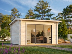 Palmako Gartenhaus Ines 11,1 m² mit Schiebetür - 44 mm