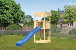 Akubi Kinderspielturm Ritterburg Löwenherz inkl. Wellenrutsche inkl. gratis Zubehörset