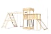 Akubi Kinderspielturm Ritterburg Löwenherz inkl. Doppelschaukelanbau, Klettergerüst, Anbauplattform und NetzrampeBild