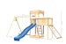 Akubi Kinderspielturm Ritterburg Löwenherz inkl. Wellenrutsche, Doppelschaukelanbau, Anbauplattform und NetzrampeBild