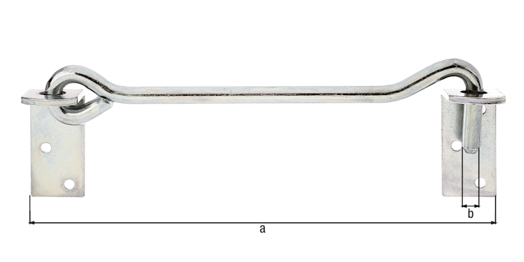 Alberts® Sturmhaken mit Gegenplatte Ø12x280mm