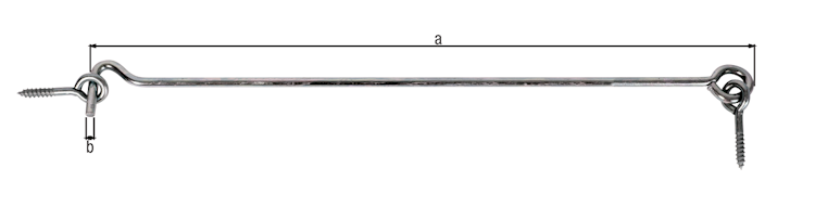 Alberts® Sturmhaken mit Öse 400mm ⌀6 mzum Einschrauben Bild