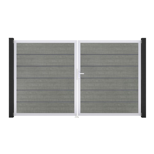 GroJa BasicLine Premium Doppeltor Rahmen Aluminium EV1 3000 x 1800 mm