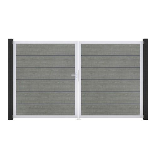 GroJa BasicLine Premium Doppeltor Rahmen Aluminium EV1 3000 x 1800 mm