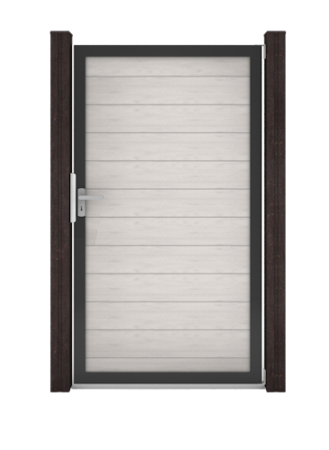 GroJa Solid Steckzaun Universal Einzeltor mit Anthrazitrahmen