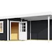Weka Designhaus 213 B+ inkl. 300 cm Anbau und extra hoher Tür - 28 mmBild