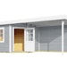 Weka Designhaus 213 B+ inkl. 300 cm Anbau und extra hoher Tür - 28 mmBild