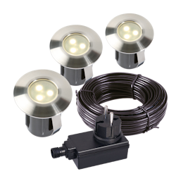 aMbooo Terrassendielen Set 1 Bodeneinbauleuchten, 0,5 Watt, 12 Volt