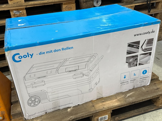 Cooly Mobile Kühlbox mit Rollen, Freezbox 75 B-Ware