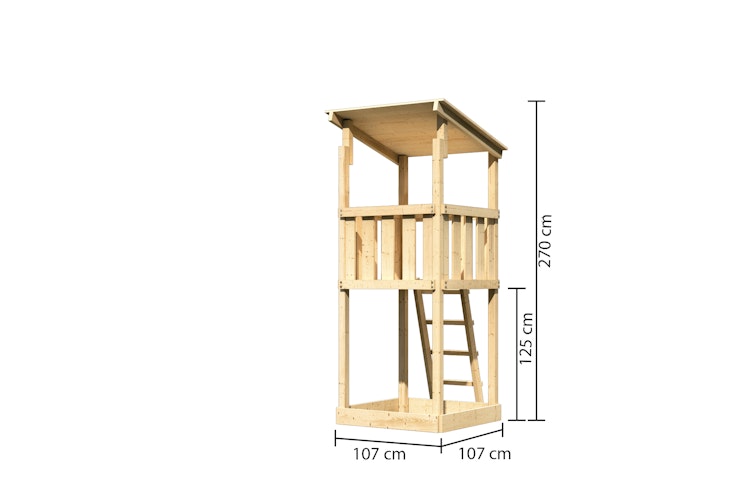 Akubi Kinderspielturm Anna mit Pultdach Bild