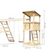 Akubi Kinderspielturm Anna mit Pultdach inkl. Doppelschaukel und Klettergerüst inkl. gratis Akubi Farbystem & KuscheltierBild