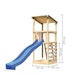 Akubi Kinderspielturm Anna mit Pultdach inkl. Wellenrutsche und Kletterwand inkl. gratis Zubehörset