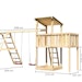 Akubi Kinderspielturm Anna mit Pultdach inkl. Anbauplattform, Doppelschaukel und Klettergerüst inkl. gratis ZubehörsetBild