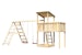 Akubi Kinderspielturm Anna mit Pultdach inkl. Anbauplattform, Doppelschaukel und KlettergerüstBild