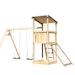 Akubi Kinderspielturm Anna mit Pultdach inkl. Doppelschaukel und NetzrampeBild