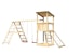 Akubi Kinderspielturm Anna mit Pultdach inkl. Netzrampe, Doppelschaukel und KlettergerüstBild