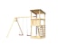 Akubi Kinderspielturm Anna mit Pultdach inkl. Doppelschaukel und KletterwandBild
