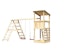 Akubi Kinderspielturm Anna mit Pultdach inkl. Kletterwand, Doppelschaukel und KlettergerüstBild