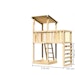 Akubi Kinderspielturm Anna mit Pultdach inkl. Anbauplattform und Kletterwand inkl. gratis ZubehörsetBild