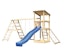 Akubi Kinderspielturm Anna mit Pultdach inkl. Wellenrutsche, Netzrampe, Doppelschaukel und KlettergerüstBild
