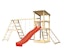 Akubi Kinderspielturm Anna mit Pultdach inkl. Wellenrutsche, Netzrampe, Doppelschaukel und KlettergerüstBild