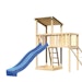 Akubi Kinderspielturm Anna mit Pultdach inkl. Anbauplattform, Wellenrutsche und NetzrampeBild