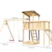 Akubi Kinderspielturm Anna mit Pultdach inkl. Doppelschaukel, Anbauplattform und Netzrampe inkl. gratis ZubehörsetBild
