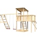 Akubi Kinderspielturm Anna mit Pultdach inkl. Netzrampe, Anbauplattform, Doppelschaukel und KlettergerüstBild