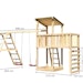 Akubi Kinderspielturm Anna mit Pultdach inkl. Kletterwand, Anbauplattform, Doppelschaukel und Klettergerüst inkl. gratis ZubehörsetBild