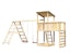 Akubi Kinderspielturm Anna mit Pultdach inkl. Kletterwand, Anbauplattform, Doppelschaukel und KlettergerüstBild