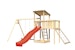 Akubi Kinderspielturm Anna mit Pultdach inkl. Doppelschaukel, Anbauplattform, Wellenrutsche und NetzrampeBild