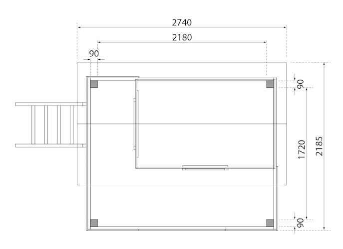 Akubi Stelzenhaus Fidel mit Satteldach Bild