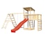 Akubi Kinderspielturm Anna mit Pultdach inkl. Kletterwand, Wellenrutsche, Anbauplattform, Doppelschaukel und KlettergerüstBild