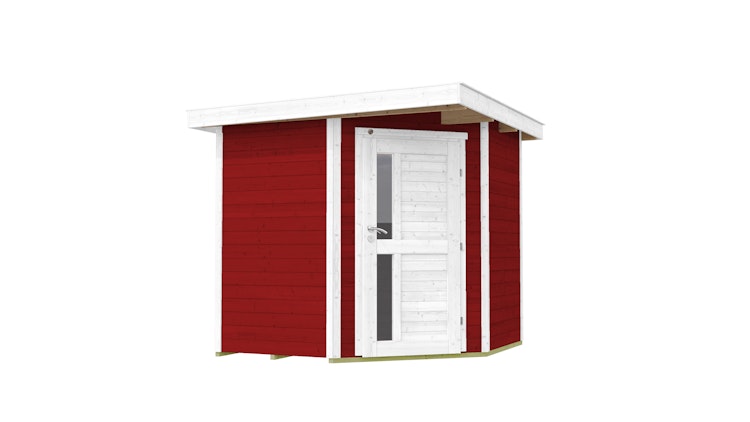 Weka 21 mm Gartenhaus 229 A Eckhaus inkl. moderner Design-Einzeltür